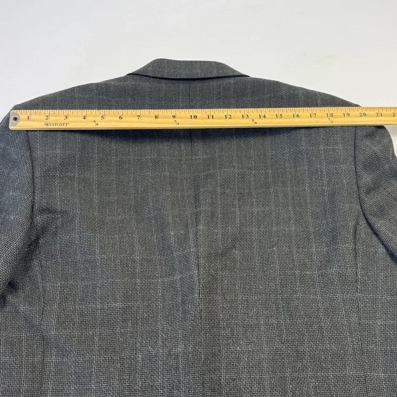 Canali Suit Jacket Mens 54 Gray Check Wool Cashmere Tweed Sport Coat Made Italy